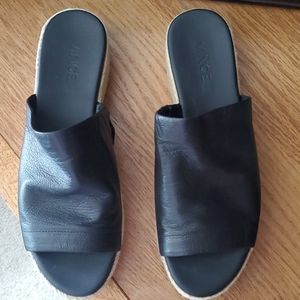 Vence espadrille black sandals sz 6